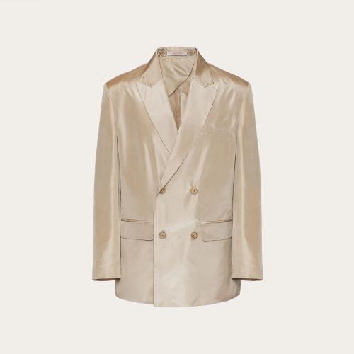  VALENTINO華倫天奴 22年秋冬 男士 夾克 VESTE CROISéE EN TAFFETAS LA_Vé XV0CED558E30BG