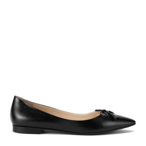 PRADA/普拉達(dá) 黑色 女士漆皮蝴蝶結(jié)飾芭蕾平底鞋 1F599L_3A9S_F0002_F_012