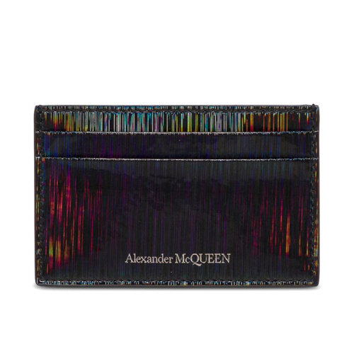 Alexander McQueen/亞歷山大麥昆 男女同款 迷彩色皮革時(shí)尚小型皮具卡片夾 6021441AACI8490