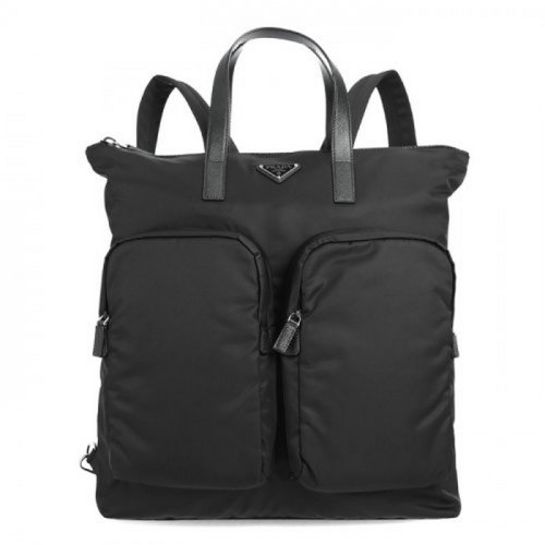  PRADA/普拉達 男士黑色時尚休閑雙肩包 2VG053 973 F0002 PLSX