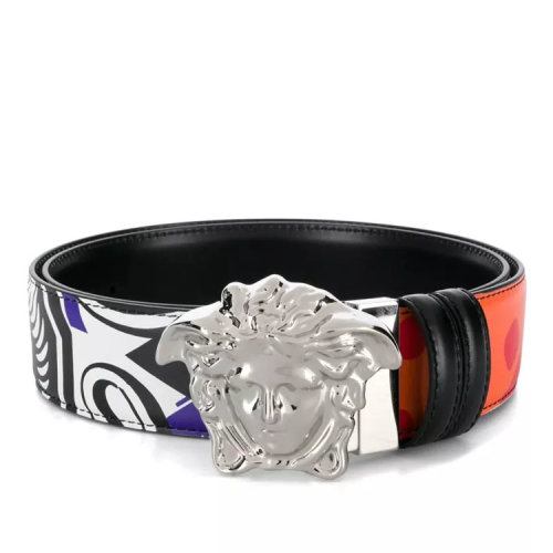 VERSACE/范思哲  美杜莎 男士混色時尚皮革板扣腰帶 DCU6705-DVST2-DM41P