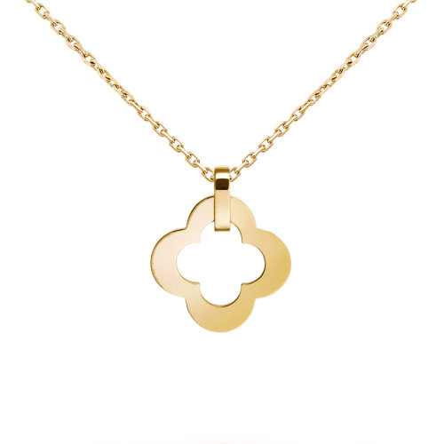 Van Cleef & Arpels/梵克雅寶 經(jīng)典Byzantine Alhambra系列 18k金黃金鏤空四葉草吊墜VCARD38900