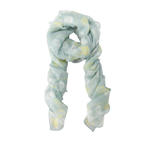 Alexander McQueen/亞歷山大麥昆 女士 混色骷髏頭圖案圍巾/披肩圍巾 5031683060Q1975 HJH0022B