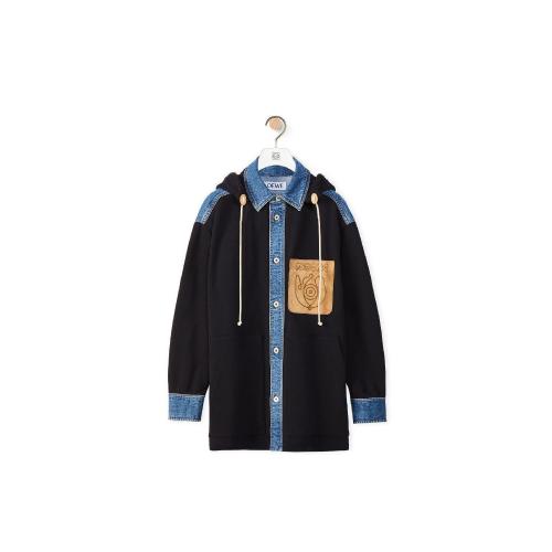  LOEWE羅意威 22年秋冬 男士 夾克 Hybrid denim jacket in cotton H664Y13X02-6385