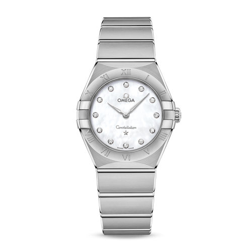 OMEGA/歐米茄 星座系列 精鋼 鉆石刻度 石英機芯 女士腕表 131.10.28.60.55.001