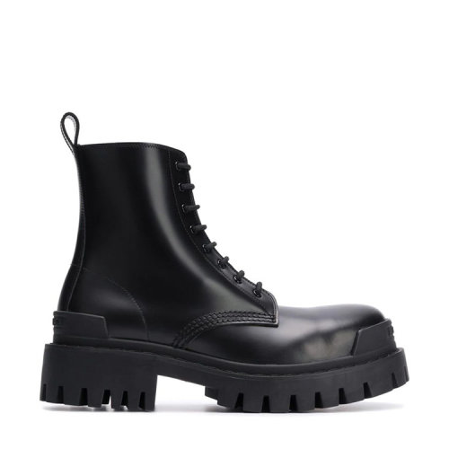 Balenciaga/巴黎世家  新款女士牛皮革Strike Lace-Up系帶厚底短靴590974WA9601000【主推】