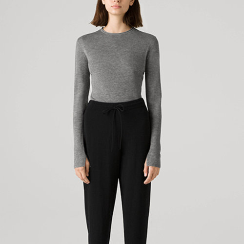 St.John/盛薔女司米羊絨修身圓領(lǐng)女士針織衫/毛衣K501012