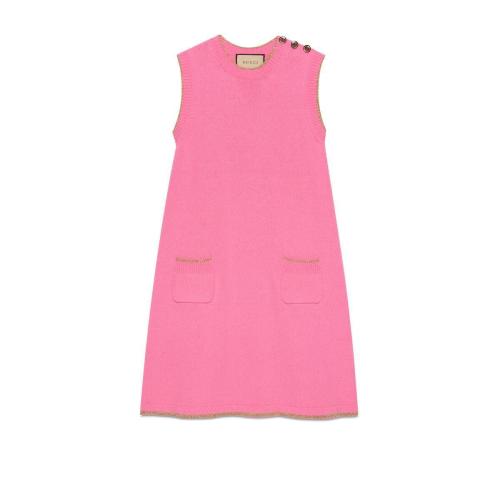  GUCCI古馳 22年秋冬 女士 棉金銀絲線針織連衣裙 691577 XKCHF 5630