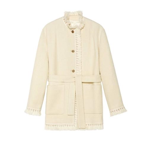  GUCCI古馳 22年秋冬 女士 腰帶款羊毛結(jié)子絨混紡?qiáng)A克 643296 ZAF5V 9205