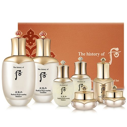 Whoo/后天氣丹 花獻/華泫水乳套裝禮盒 專柜版包裝更換頻繁請以實物為準