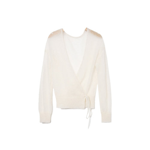 GeleiStory/GeleiStory  春夏輕薄馬海毛氣質通勤開衫V領針織短款防曬罩衫空調衣  女裝＞女針織衫/毛衣＞女士針織衫/毛衣