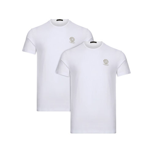 VERSACE/范思哲男士棉質(zhì)圓領(lǐng)貼身打底短袖內(nèi)衣T恤兩件套裝 AU10193 A232741