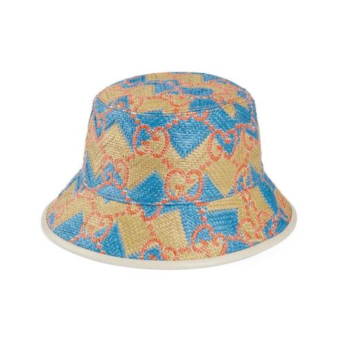  GUCCI古馳 22年秋冬 女士 GG草編效果漁夫帽 699619 3HAKX 9677