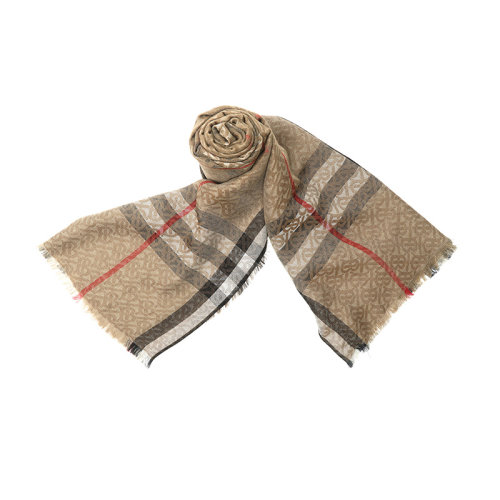 BURBERRY/博柏利女士綿羊毛桑蠶絲長款圍巾8055872