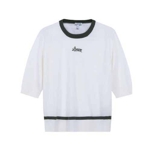 LOEWE/羅意威 女士針織衫/毛衣 女士羊毛修身版圓領(lǐng)針織衫套頭衫 S817Y14K27