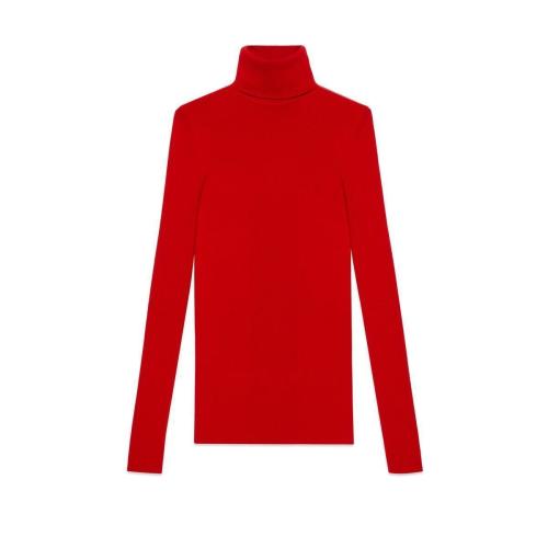  GUCCI古馳 22年秋冬 女士 細羅紋羊毛高領(lǐng)毛衣 718576 XKCQ9 6076