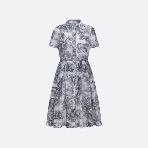  DIOR迪奧 22年春夏 女士 連衣裙 中長(zhǎng)款襯衫式連衣裙 221R81A3802_X0861