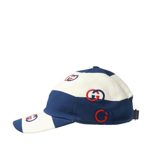 GUCCI/古馳 男女同款白藍棉質(zhì)帽子 582574-4HH00-9568