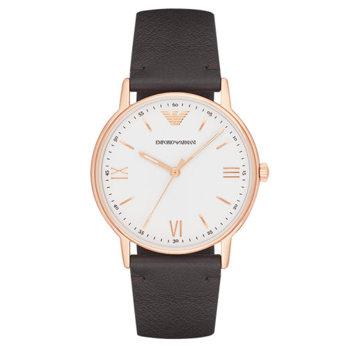 Emporio Armani/安普里奧阿瑪尼手表 皮質(zhì)表帶休閑商務(wù) 防水石英男士腕表 AR11011