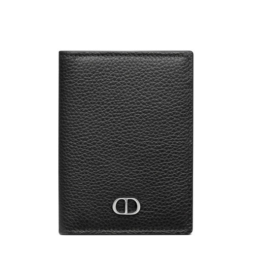 DIOR/迪奧 20  男士黑色粒面小牛皮折疊錢包2ESCH138CDI_H00N