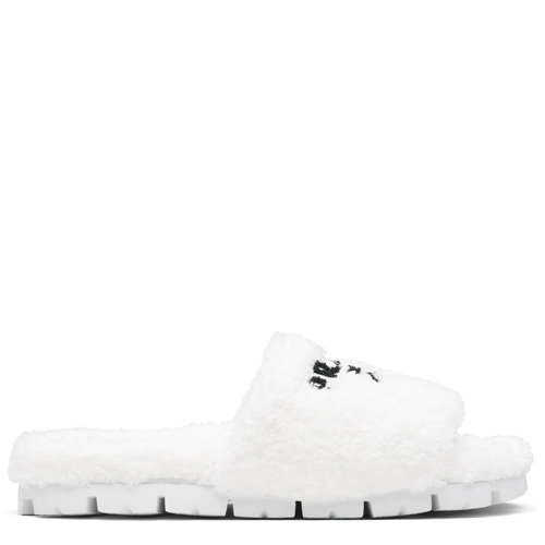 PRADA/普拉達(dá) 秋冬 女士白色毛圈織物拖鞋1XX602_H39_F0964_F_020