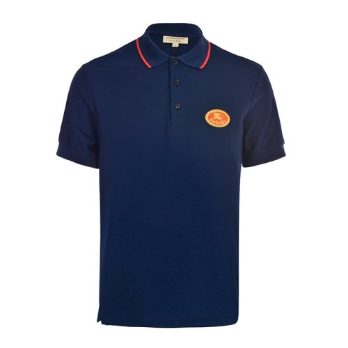  BURBERRY/博柏利 男士海軍藍(lán)棉質(zhì)短袖POLO衫 8002912 PLFSX