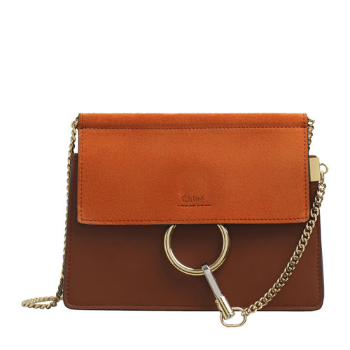 CHLOE/克洛伊  FAYE 系列 女士淺桉色挎包單肩包