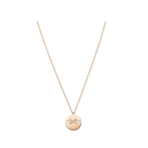 Chaumet/尚美  Jeux de Liens Harmony系列 女士1大號(hào)8k金玫瑰金切割鉆石項(xiàng)鏈084495