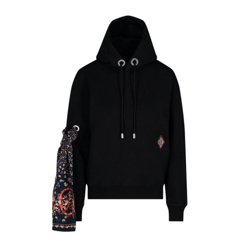 CHLOE/克洛伊 女士黑色棉質(zhì)花卉圖案印花真絲蝴蝶結(jié)長袖連帽衛(wèi)衣 C21SJH06086001