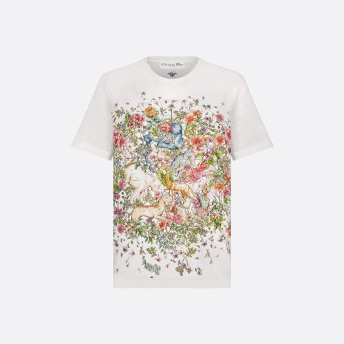  DIOR迪奧 22年春夏 女士 短袖T恤 Dior Chez Moi T 恤 243T12A4456_X0877