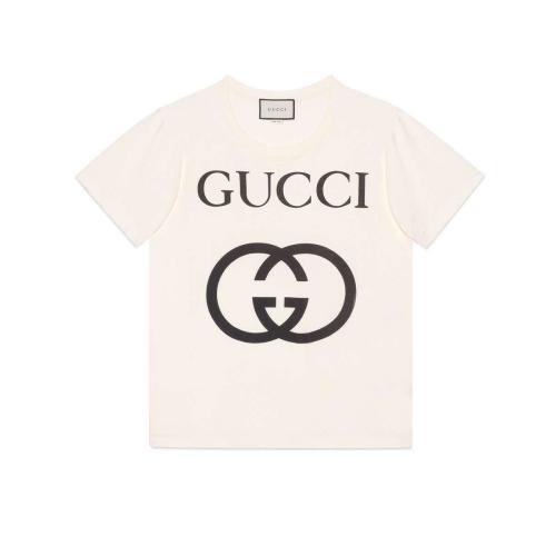  GUCCI古馳 22年秋冬 男士 飾互扣式G超大造型T恤 493117 X3Q35 7561