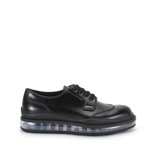 PRADA/普拉達(dá) 2021款 男士皮革系帶厚底皮鞋氣墊鞋德比鞋 2EG299 B4L
