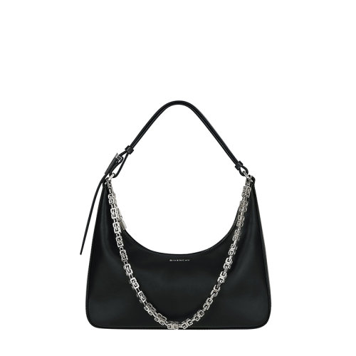 Givenchy/紀(jì)梵希 MOONCUT系列 女士小號(hào)HOBO黑色牛皮革腋下包肩背手提包BB50LGB1A4-001