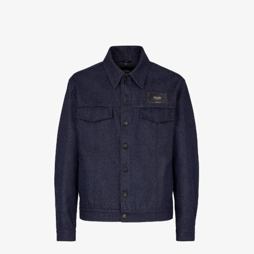  FENDI芬迪 22年春夏 男士 夾克 藍色牛仔夾克 FW1027AIZBF0QG0