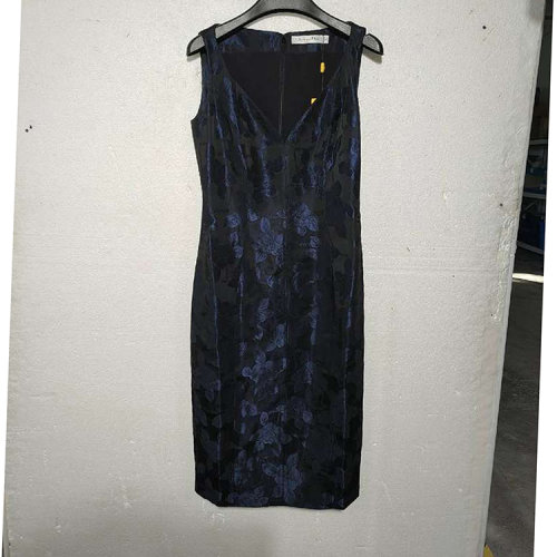 DIOR/迪奧 黑底藍(lán)花女士連衣裙