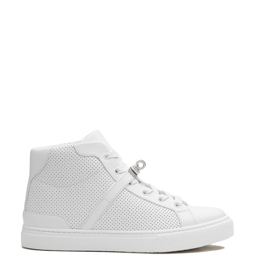 HERMES/愛馬仕 22年春夏新款 Daydream系列 女士白色穿孔小牛皮Kelly搭扣高幫運(yùn)動(dòng)鞋H221271Z90370