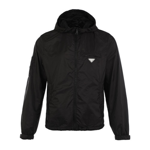 PRADA/普拉達三角徽標連帽男士夾克外套SGB7361YF