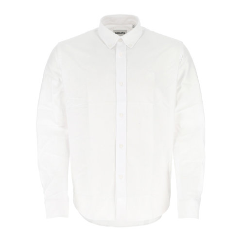 KENZO/高田賢三 男士 淺藍色虎頭刺繡修身長袖襯衫上衣男裝