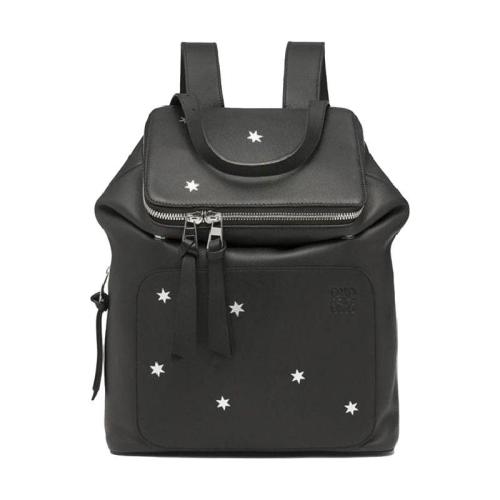  LOEWE羅意威 男士 雙肩包 銀色星星裝飾黑色雙肩包 121721-1546 預(yù)定商品1-3周發(fā)貨