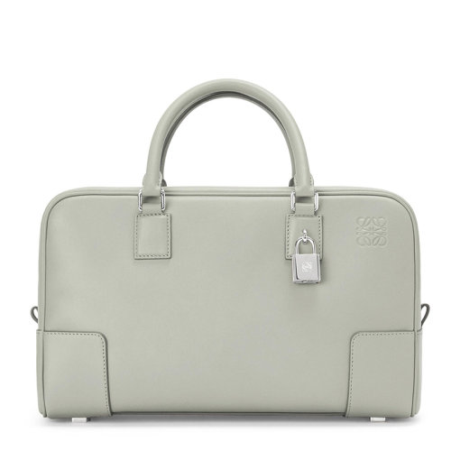 LOEWE/羅意威 22春夏新款A(yù)mazona 28系列 女士白灰色納帕牛皮革徽標壓印銀鎖銀扣配可拆卸肩帶單肩斜跨手提包0010697217