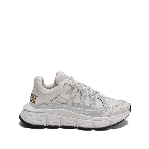 VERSACE/范思哲【22春夏新款】男士織物配皮TRIGRECA系帶休閑運動鞋 DSU8094 D18TCG