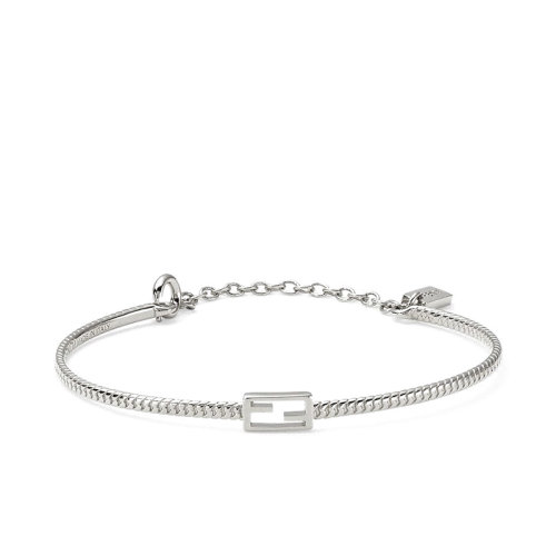 FENDI/芬迪  Baguette系列 女士銀色金屬網(wǎng)狀鏈?zhǔn)宙?AG988B08F0TH0