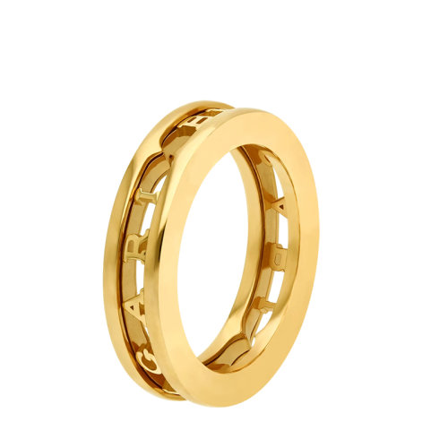BVLGARI/寶格麗 22春夏新款B.ZERO1系列 18K金黃金鏤空徽標(biāo)戒指359626