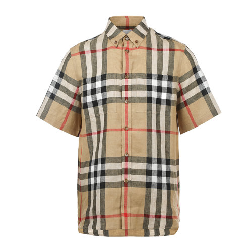 BURBERRY/博柏利22春夏經(jīng)典格紋男士短袖襯衫 8051073