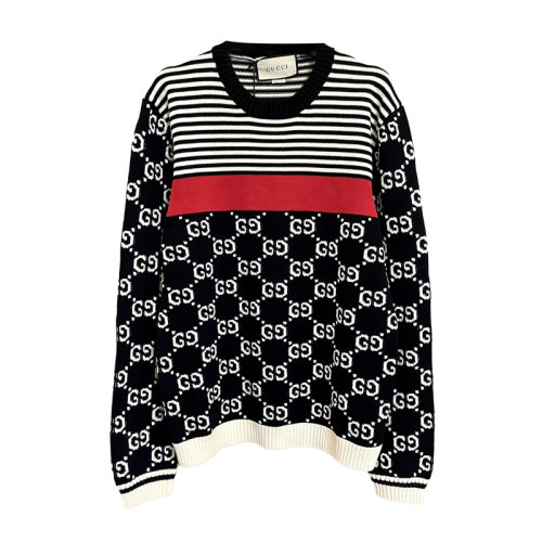 Gucci 古馳  滿logo 針織衫 百搭男女同款