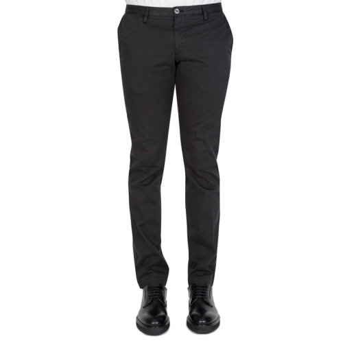 Hugo Boss 雨果博斯  男裝 服飾  黑色棉修身顯瘦舒適商務(wù)男士休閑褲 Stanini16W50400453