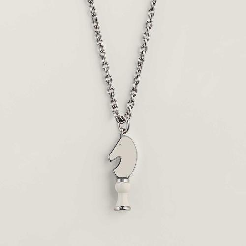  HERMES愛馬仕 22年秋冬 男士 吊墜 Collier Cavalier H077303FP13