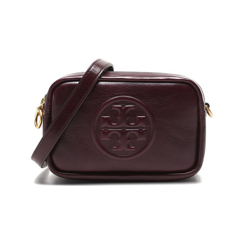 Tory Burch/湯麗柏琦 女士PERRY系列釉面皮革BOMBE單肩斜挎包相機包迷你款 84039