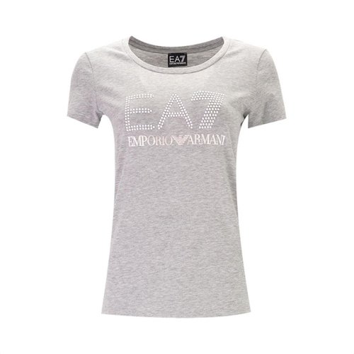  Emporio Armani/安普里奧阿瑪尼 女士灰色棉質(zhì)短袖T恤 3ZTT81 J12Z 3905 PLFSX