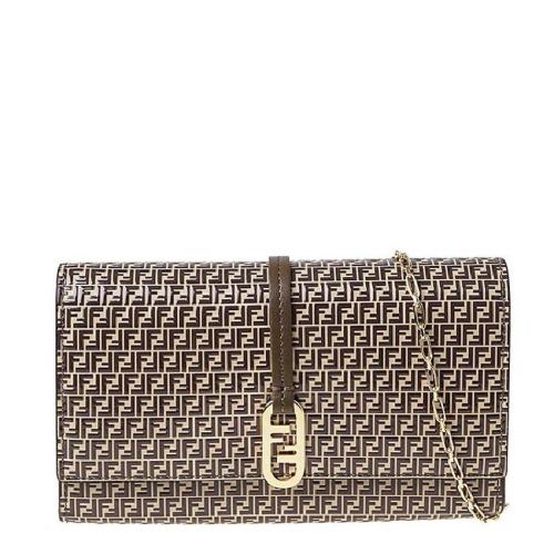  FENDI/芬迪 女士棕色時尚休閑手拿包單肩包 8BS061AHM1F1FNK PLSX